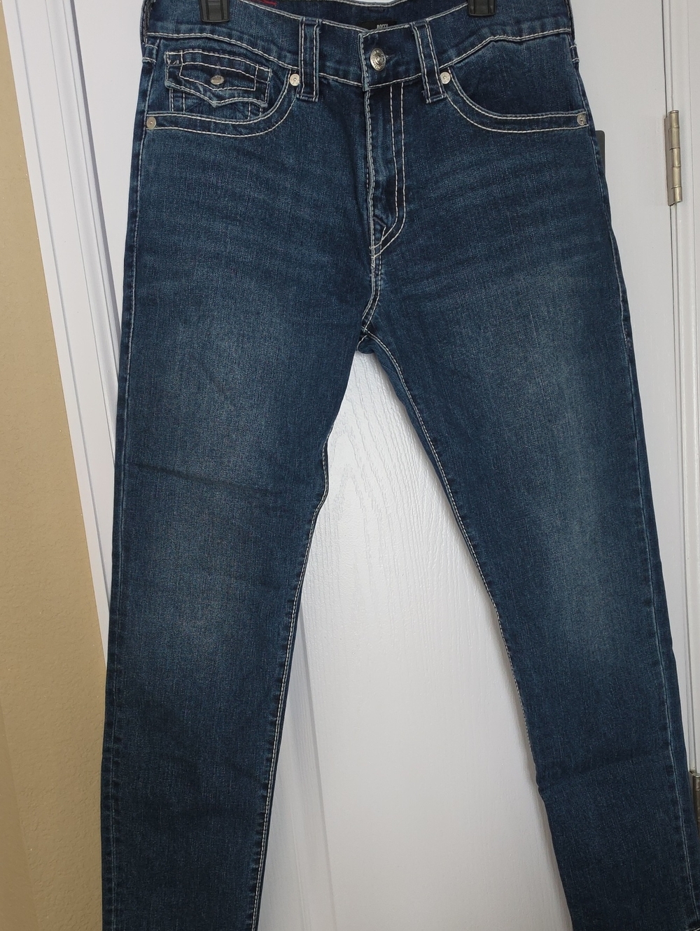 True Religion Rocco Big T Flap Relaxed Skinny Jeans - New